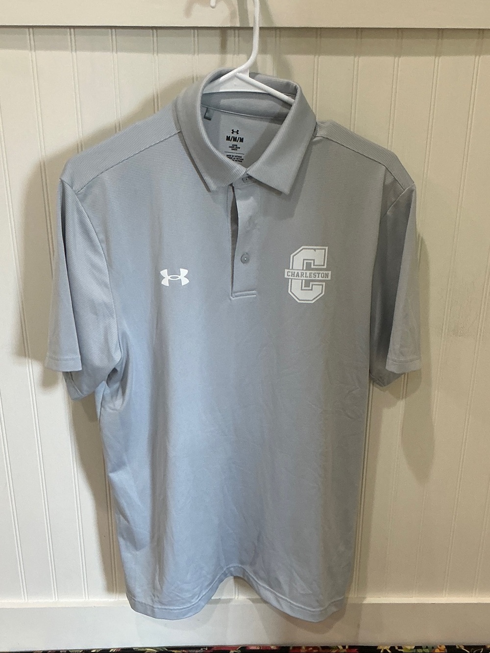 Under Armour Light Gray College of Charleston Logo Men's Polo